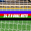 Coloured Football Nets 24ft x 8ft Replacement Full Size Football Goal Nets