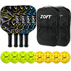 Zoft Carbon Pickleball Racket Set