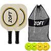 Zoft Wooden Pickleball Paddle Set