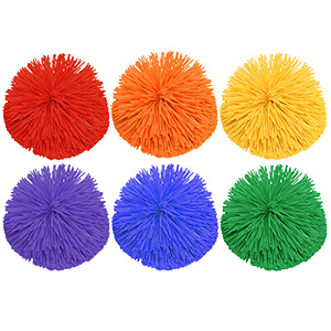PLAYM8 Multi Pom Pom Ball 6 Pack