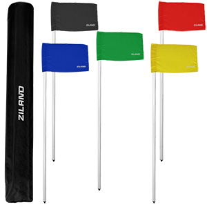 Ziland Club Corner Pole and Flag 4 Set