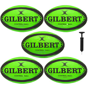 Gilbert Control-A-Ball Training Rugby Ball Pack