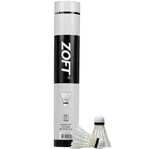 Zoft Feather Badminton Shuttlecock 12 Pack