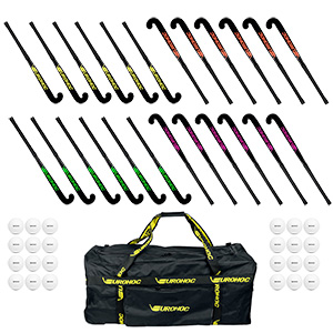Eurohoc Wooden Hockey Stick Full Set