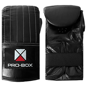 Pro Box Leather Punch Bag Mitts Black