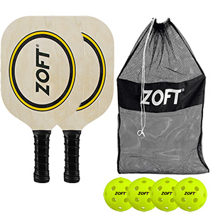 Zoft Wooden Pickleball Paddle Set