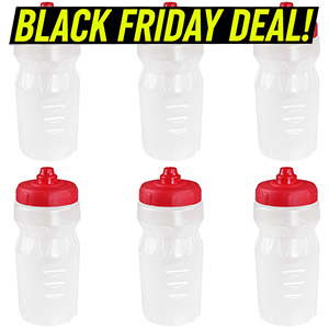 Ziland 500ml Clear Water Bottles 6 Pack