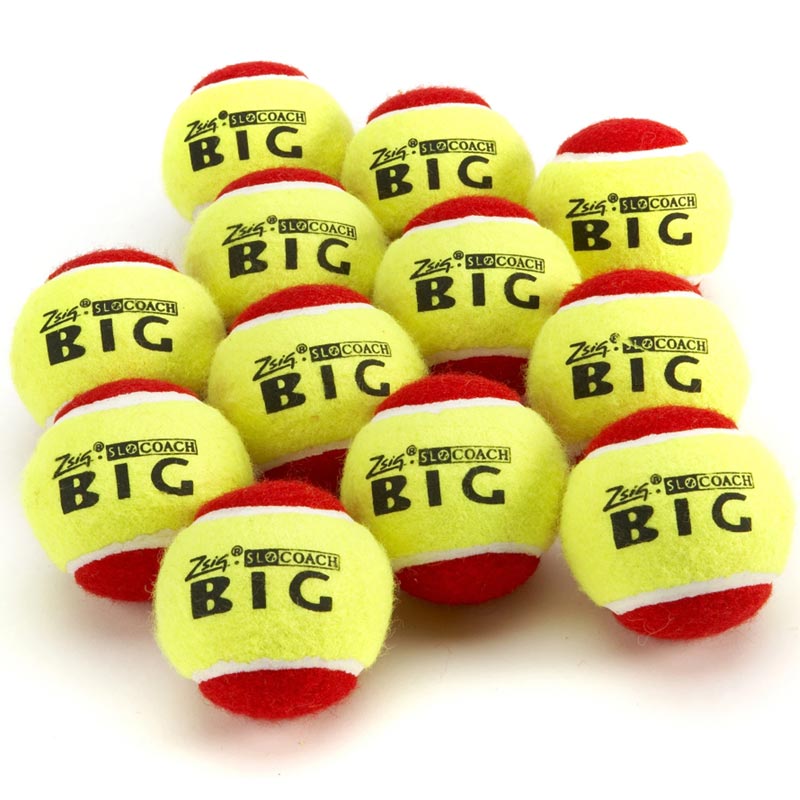 Zsig SLOcoach Big Red Mini Tennis Ball 12 Pack
