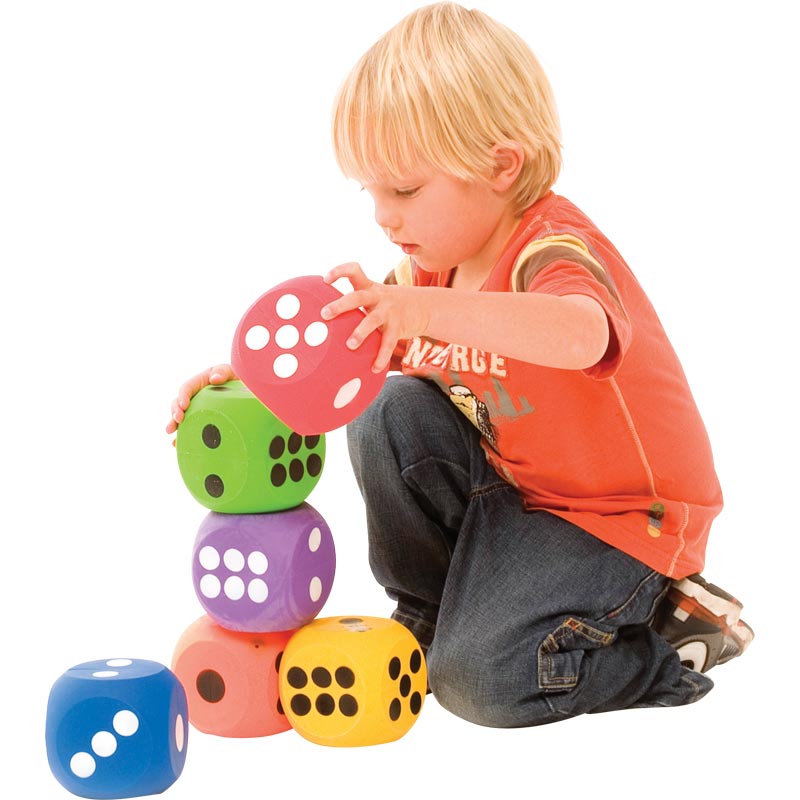 PLAYM8 Inflatable Dice 6 Pack 10cm