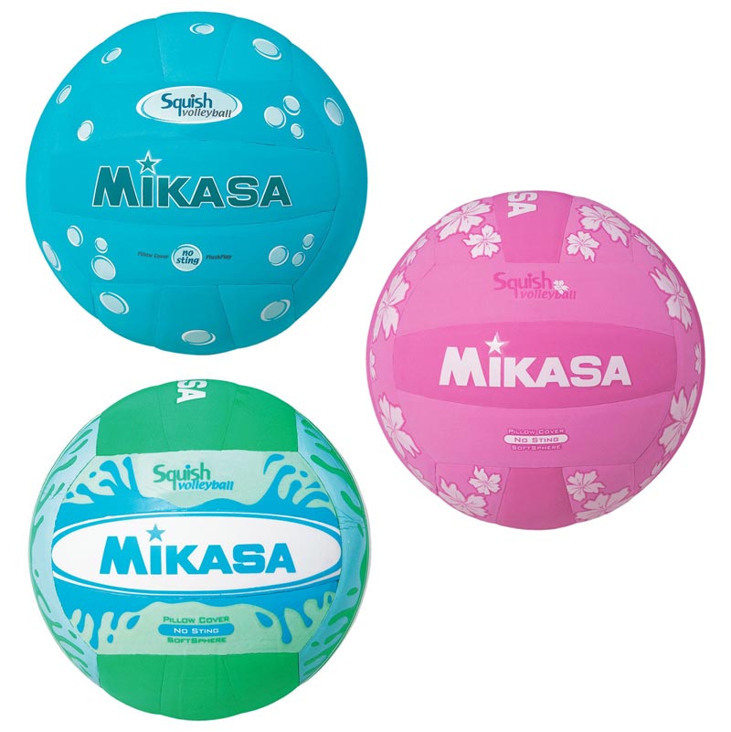 MIKASA VSV800-WR Squish Pillow Soft Indoor/Outdoor Volleyball White/Red SIze 5 