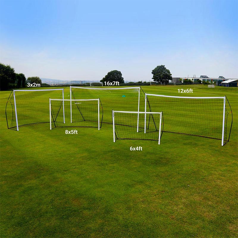 Single Goal QUICKPLAY Kickster Academy Soccer Goal Range Ultra Portable Soccer Goal Includes Soccer Net and Carry Bag 