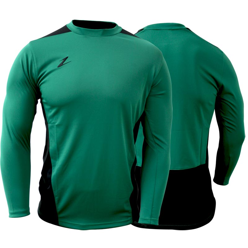 Ziland Team Long Sleeve Junior Football Shirt Green/Black