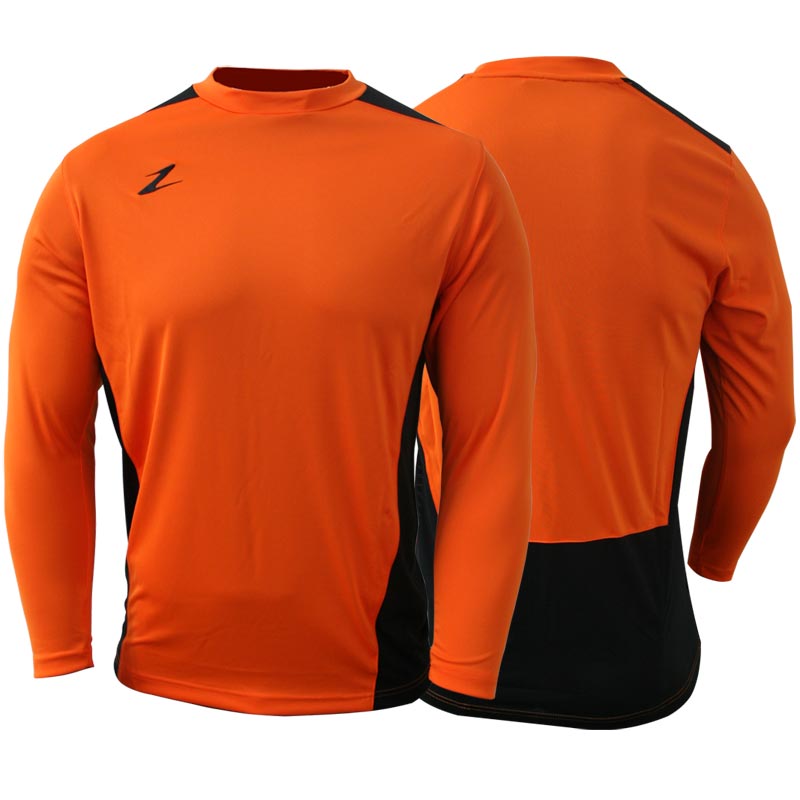 Ziland Team Long Sleeve Junior Football Shirt Orange/Black