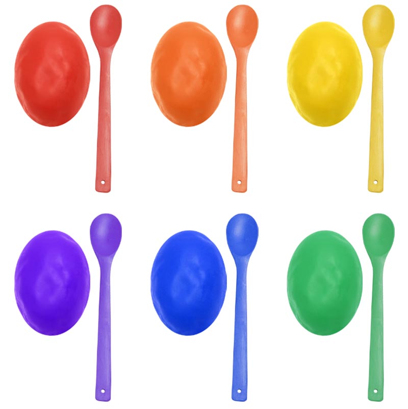 PLAYM8 Dino Eggs and Spoons 6 Pack