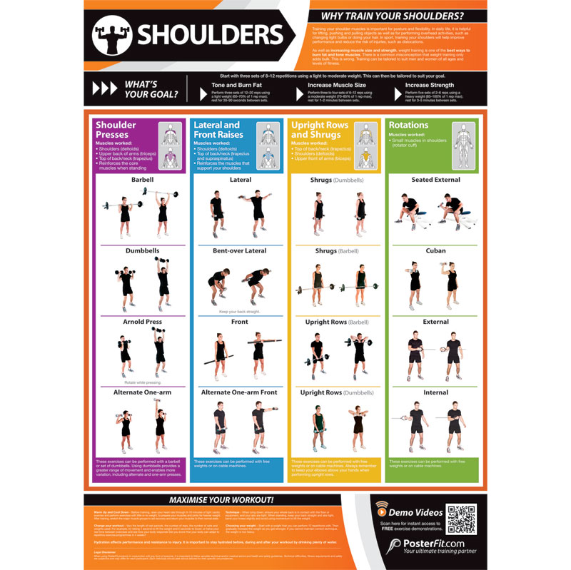 PosterFit Shoulders Exercise Poster