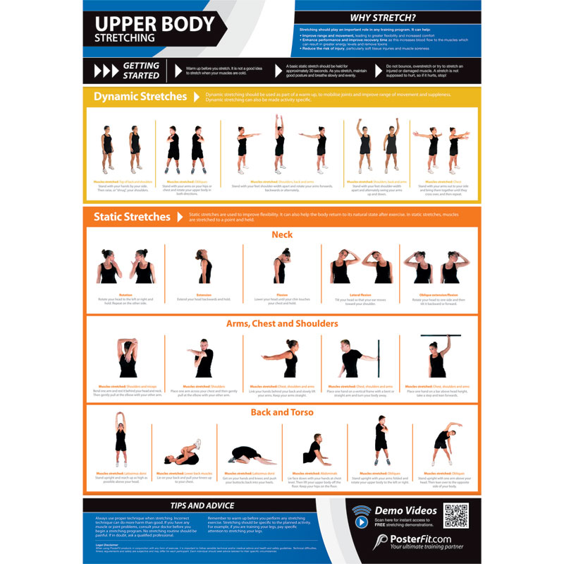 PosterFit Upper Body Stretching Poster