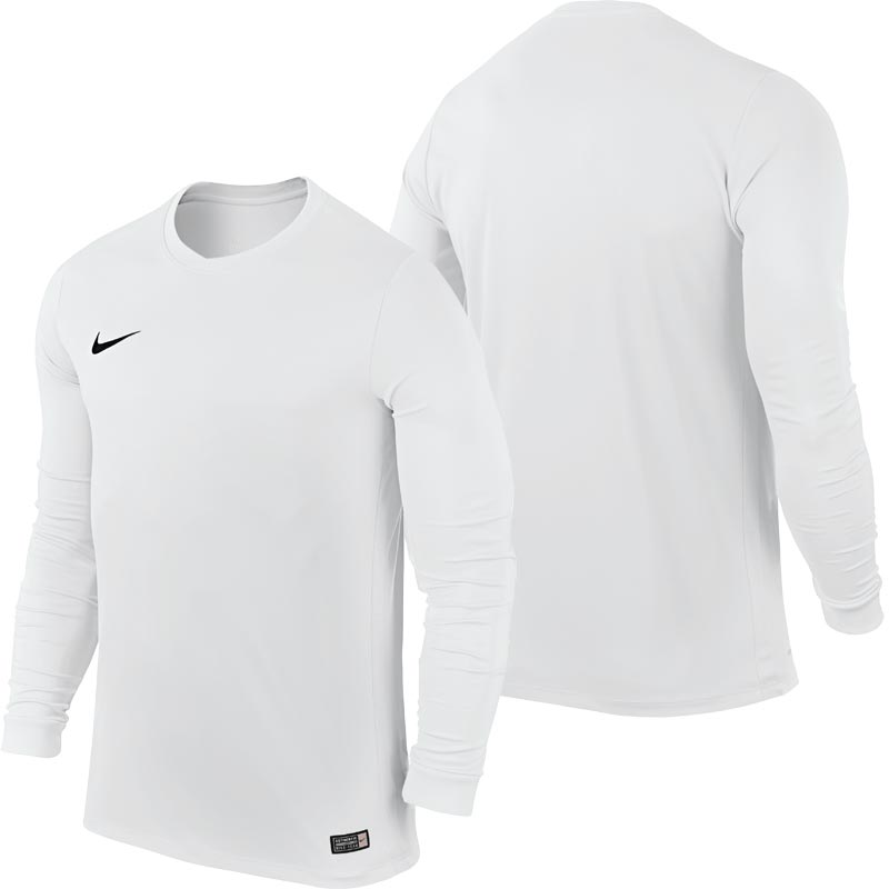 Nike Park VI Long Sleeve Junior Football Shirt White