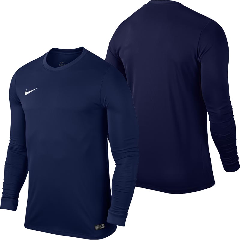 Nike Park VI Long Sleeve Junior Football Shirt Midnight Navy
