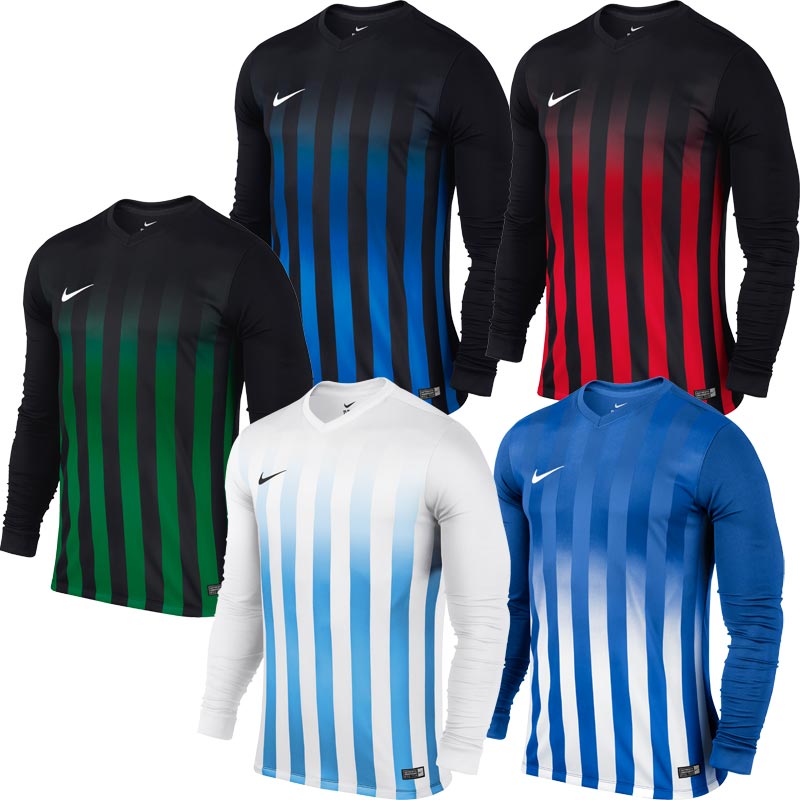 Download Nike Striped Division II Long Sleeve Junior Football Jersey
