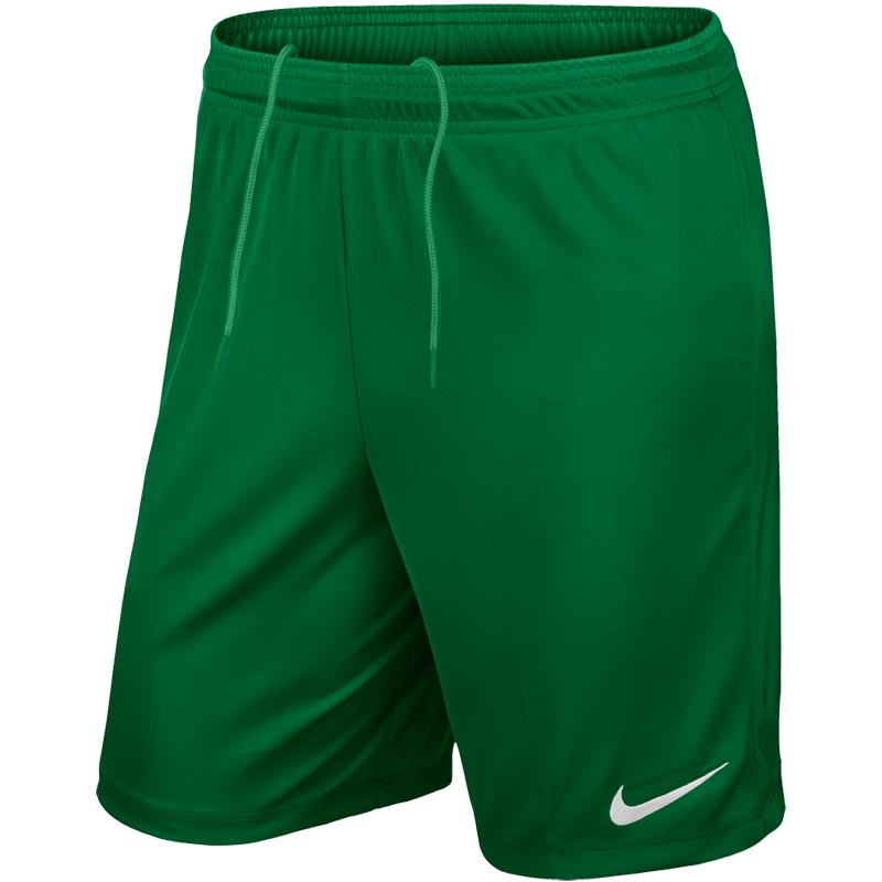 Nike Park II Knit Junior Football Shorts Pine Green