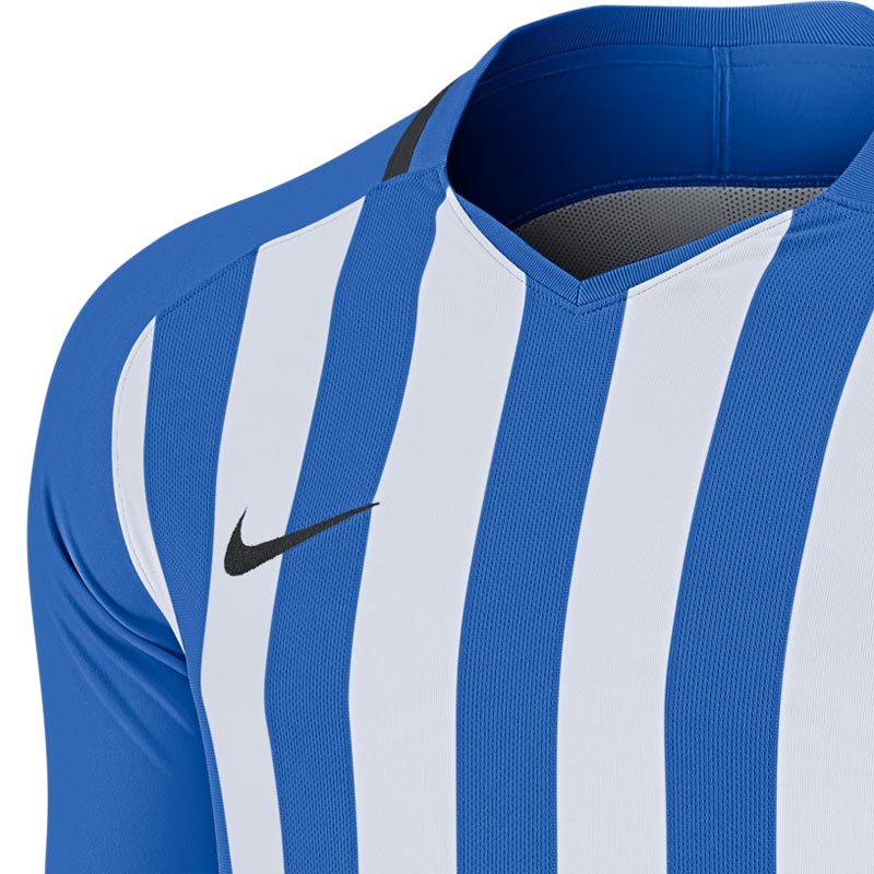 Nike Striped Division III Long Sleeve Senior Football Shirt Royal Blue ...