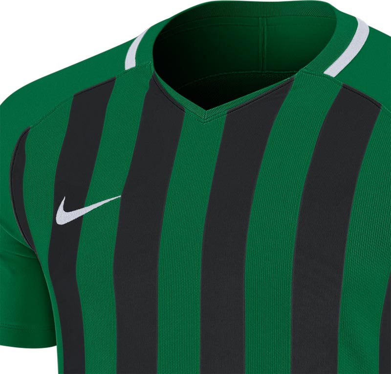 Nike Striped Division III Short Sleeve Senior Football Shirt Pine Green