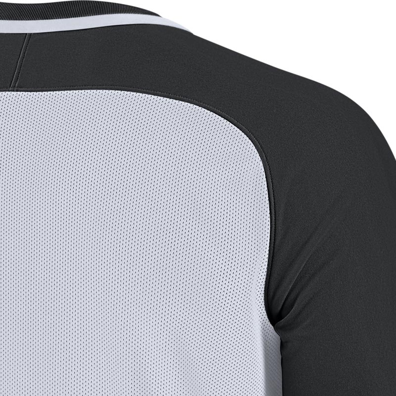 Nike Striped Division III Short Sleeve Senior Football Shirt Black/White