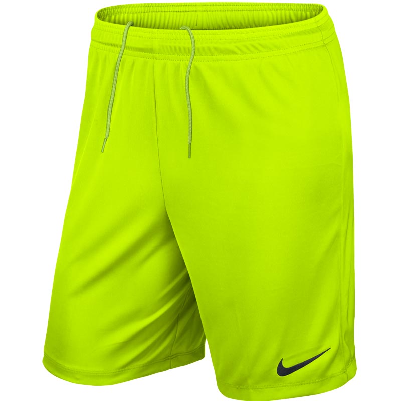 Nike Park II Knit Senior Football Shorts Volt Yellow