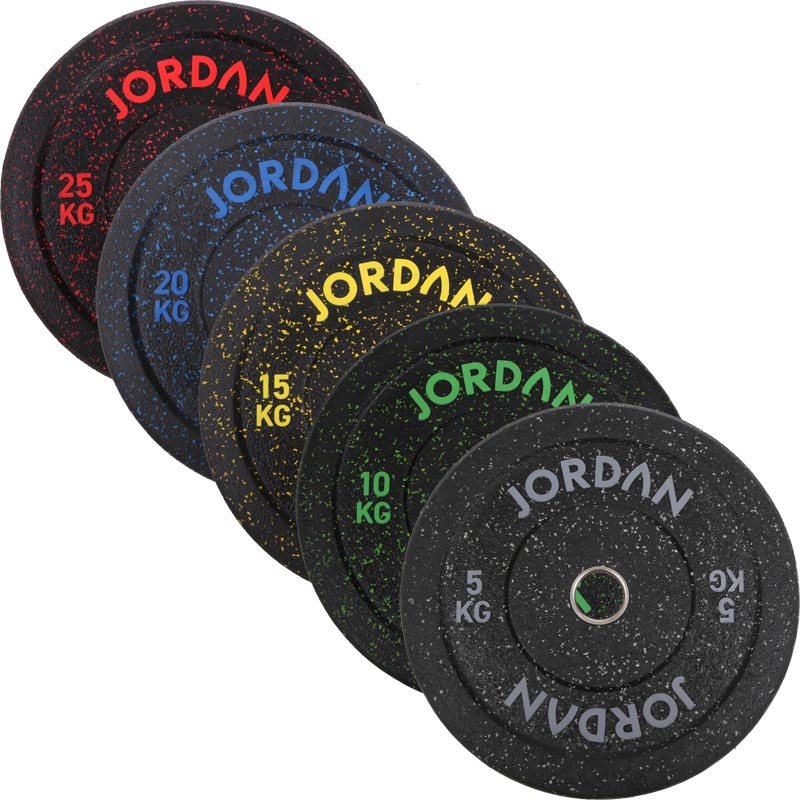 Jordan HG Black Rubber Bumper Plate - Coloured Fleck