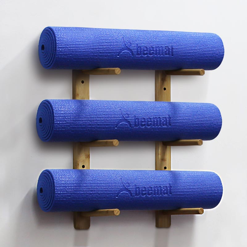 Beemat Bamboo Yoga Mat Wall Storage Rack