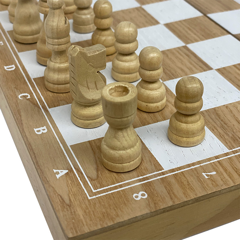 Pine Wood Foldable Chess Set