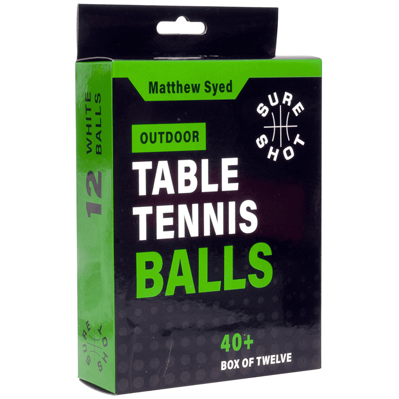 Sure Shot Matthew Syed Outdoor Table Tennis Balls 12 Pack
