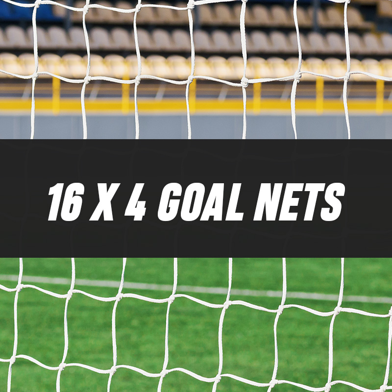 16ft x 4ft Replacement Football Goal Nets