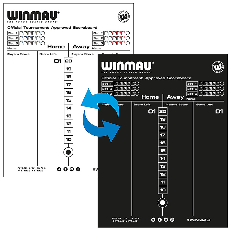 Winmau Official Tournament Dry Wipe Scoreboard