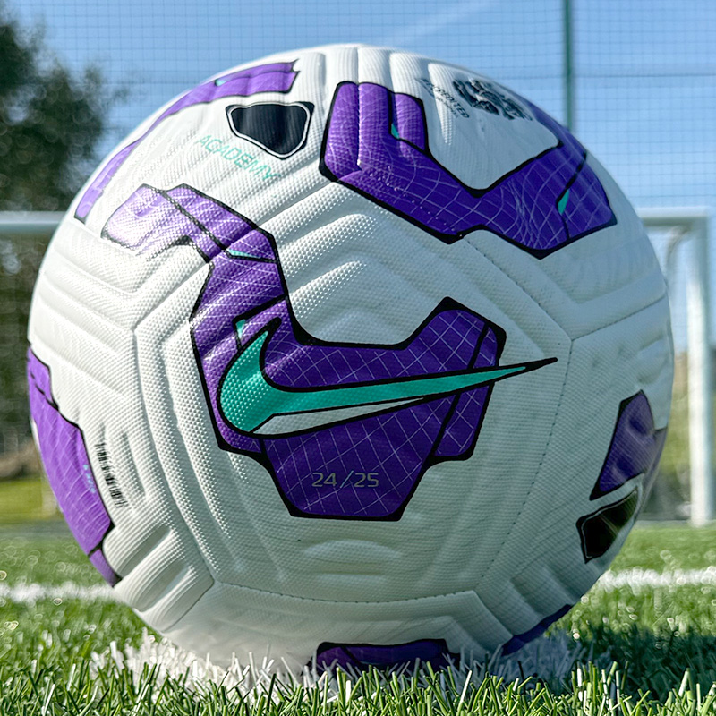 Purple nike soccer ball best sale